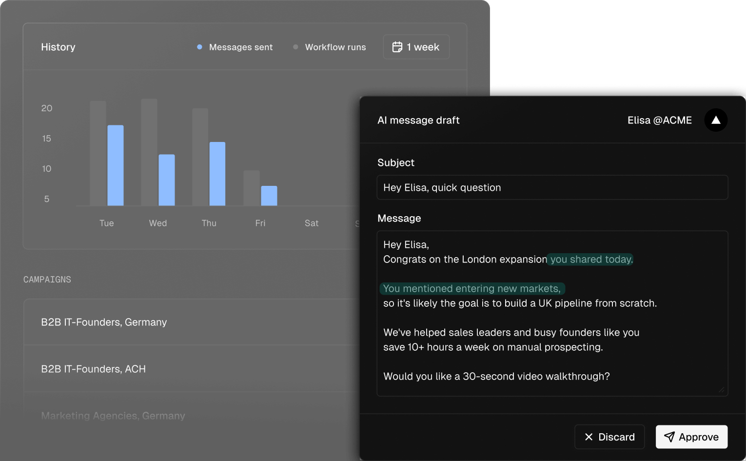 Sonarly campaigns feature