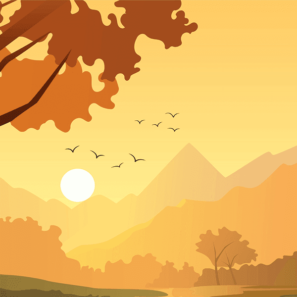 Landscape mountains and trees